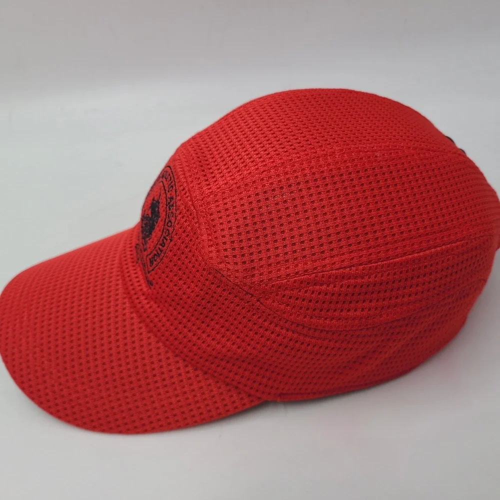 Vintage Boston Marathon Hat Adjustable Adidas Red Panel Mesh 2008 Running Men